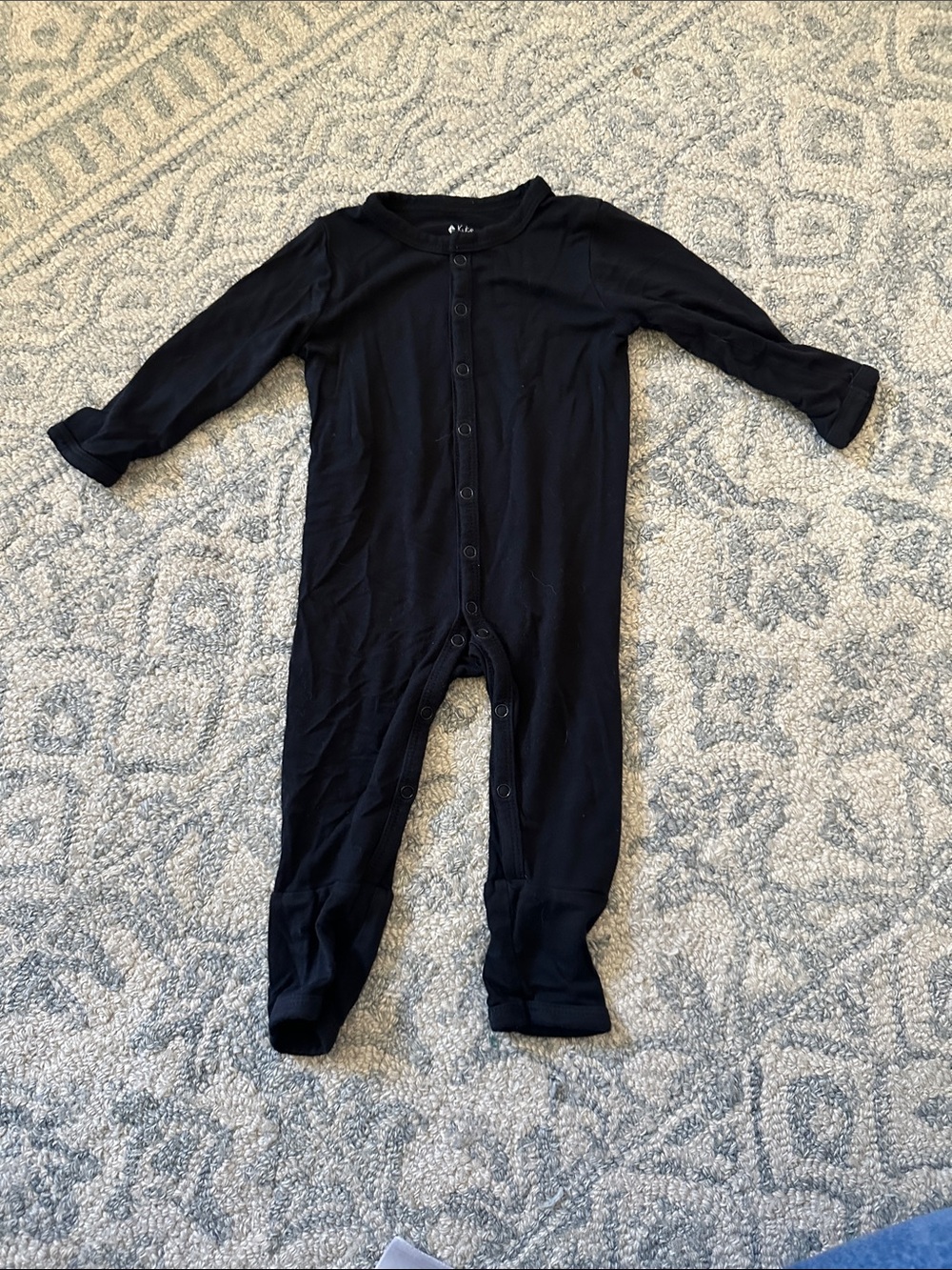 Kyte Baby black bamboo one piece  size 3-6 months